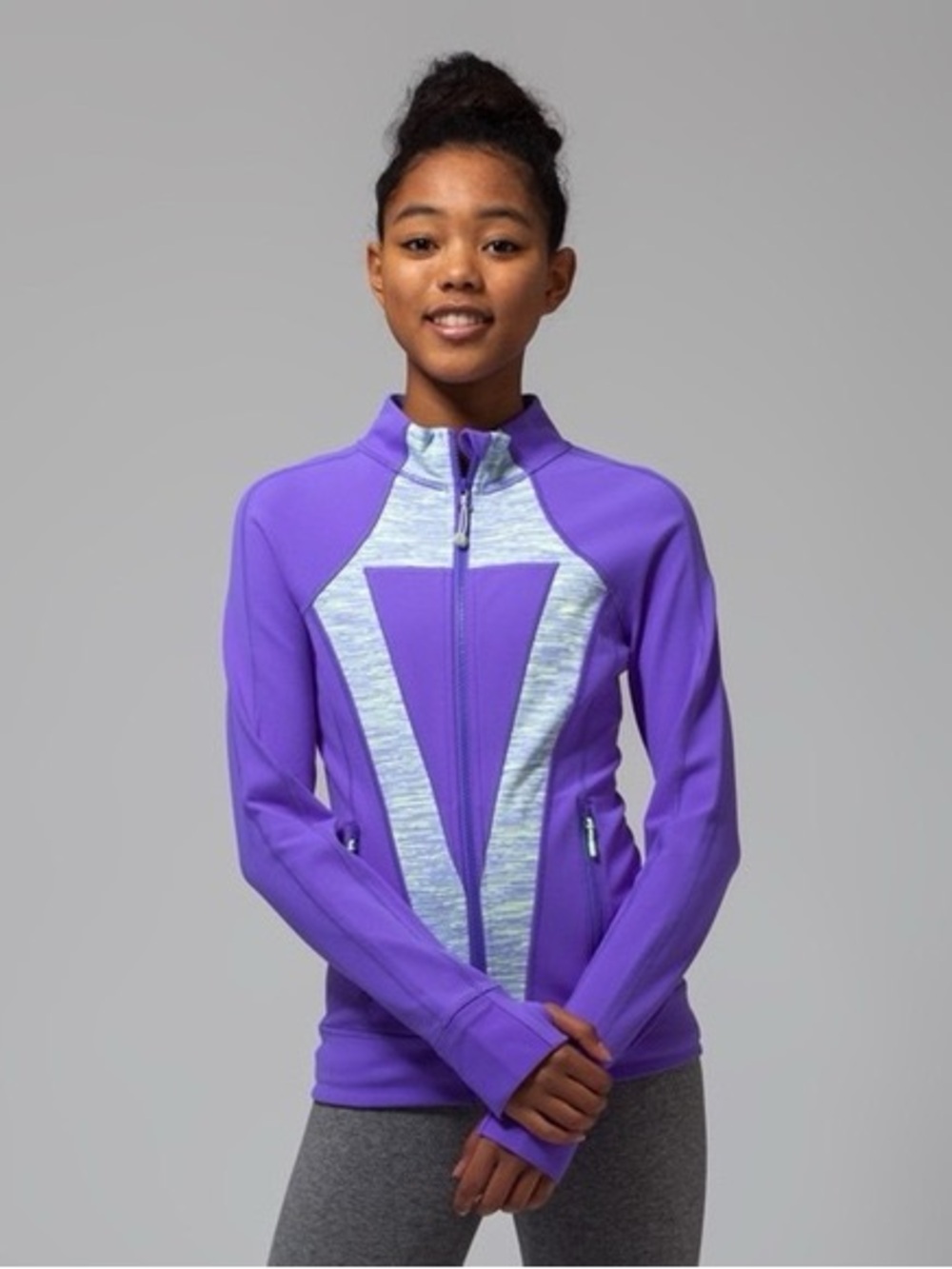 Ivivva Perfect Your Practice Jacket Purple Size: 8